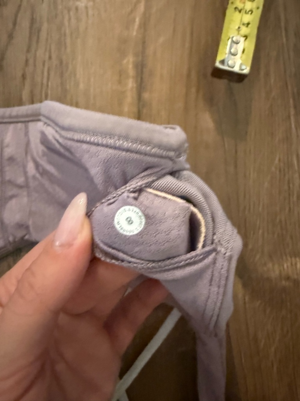 lululemon athletica Strappy Sports Bra in Dusty Lavender with White Straps - Picture 3 of 3
